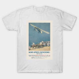 Nord Africa Aviazione Vintage Poster 1932 T-Shirt